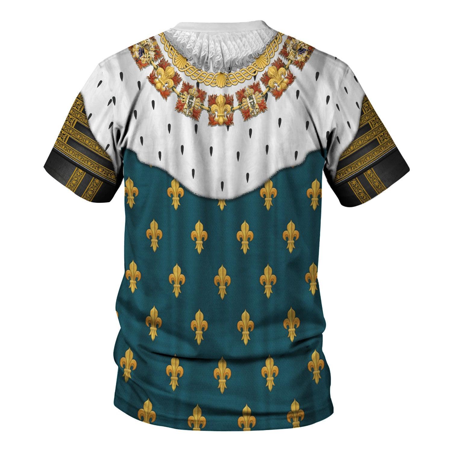 Gearhomie Henry IV of France in Coronation Robes Costume All Over Print Hoodie Sweatshirt T-Shirt Tracksuit - Gearhomie.com