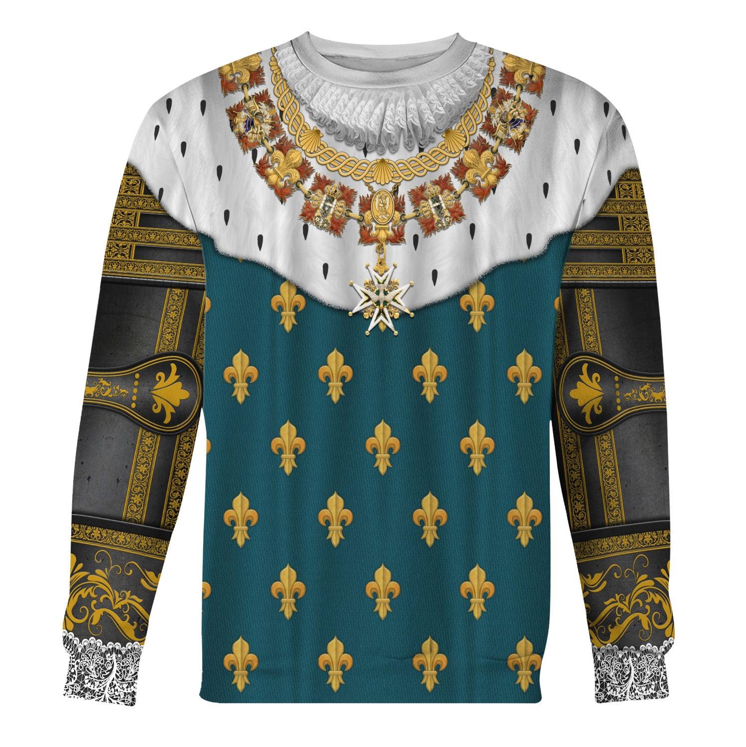 Gearhomie Henry IV of France in Coronation Robes Costume All Over Print Hoodie Sweatshirt T-Shirt Tracksuit - Gearhomie.com