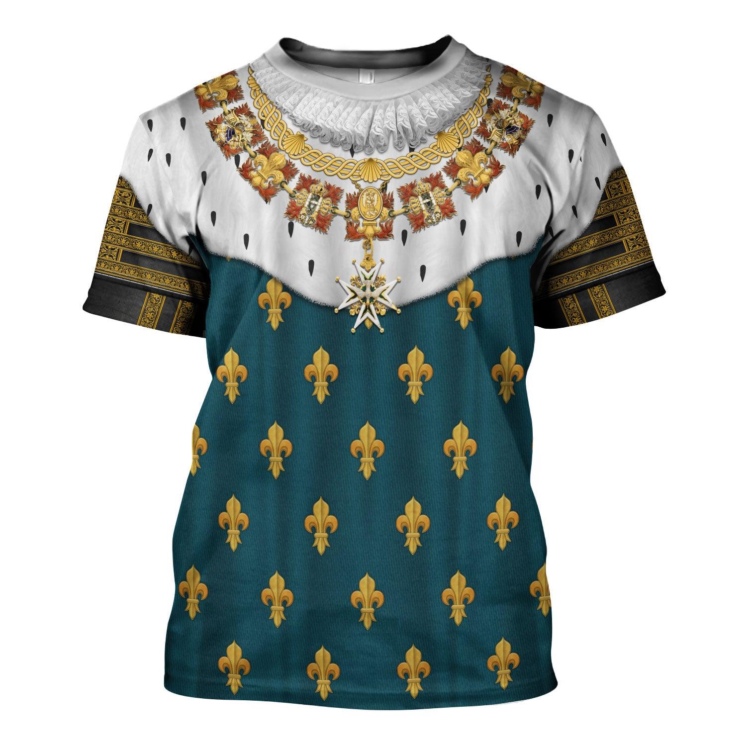 Gearhomie Henry IV of France in Coronation Robes Costume All Over Print Hoodie Sweatshirt T-Shirt Tracksuit - Gearhomie.com