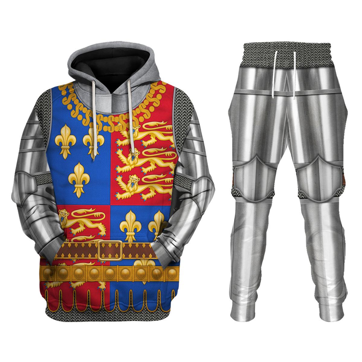 Gearhomie Henry V Amour Knights Costume Hoodie Sweatshirt T-Shirt Sweatpants - Gearhomie.com