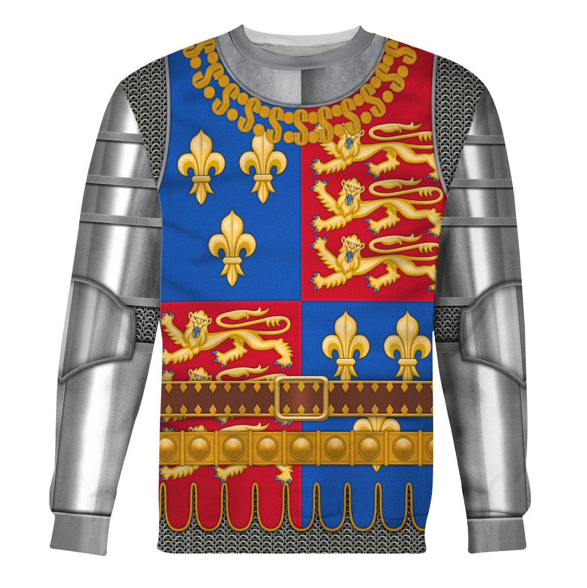 Gearhomie Henry V Amour Knights Costume Hoodie Sweatshirt T-Shirt Sweatpants - Gearhomie.com