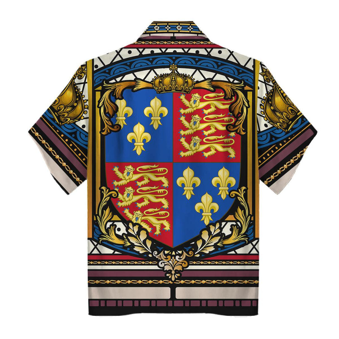 CustomsPig Henry V of England Stained Glass Hawaiian Shirt Polo Shirt - CustomsPig.com