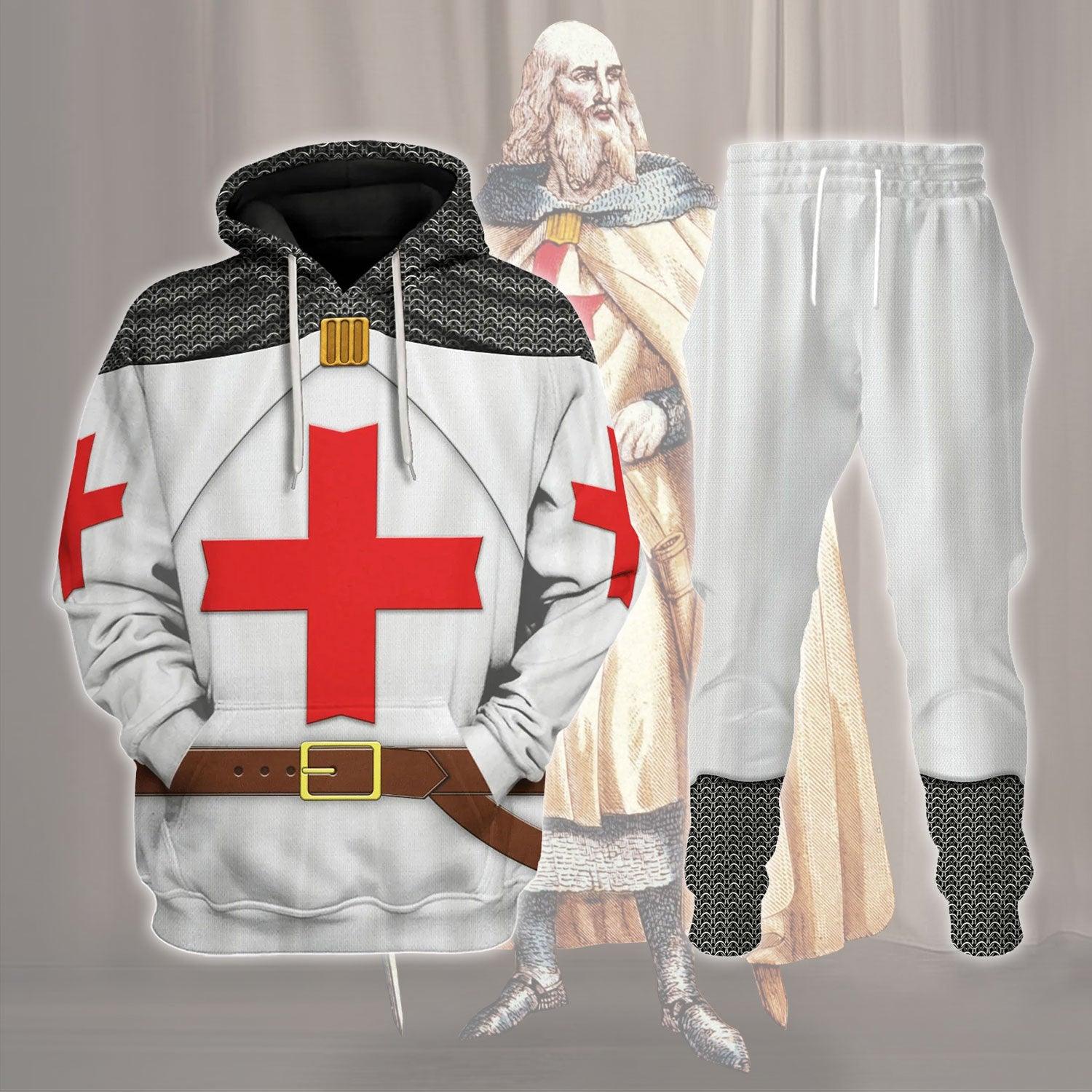 Gearhomie Hugues de Payens Costume Hoodie Sweatshirt T-Shirt Tracksuit - Gearhomie.com