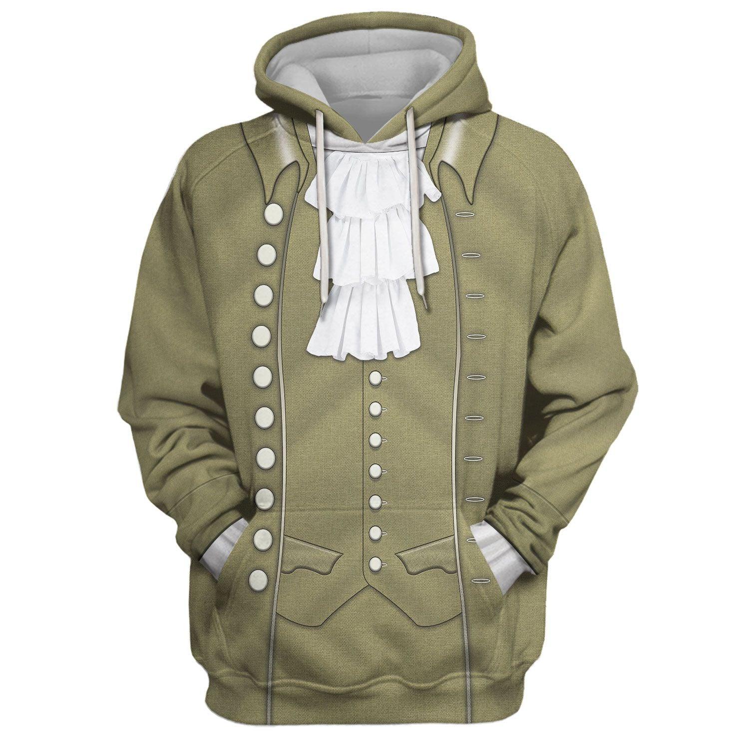 Gearhomie John Adams U.S. President Costume Hoodie Sweatshirt T-Shirt Tracksuit - Gearhomie.com