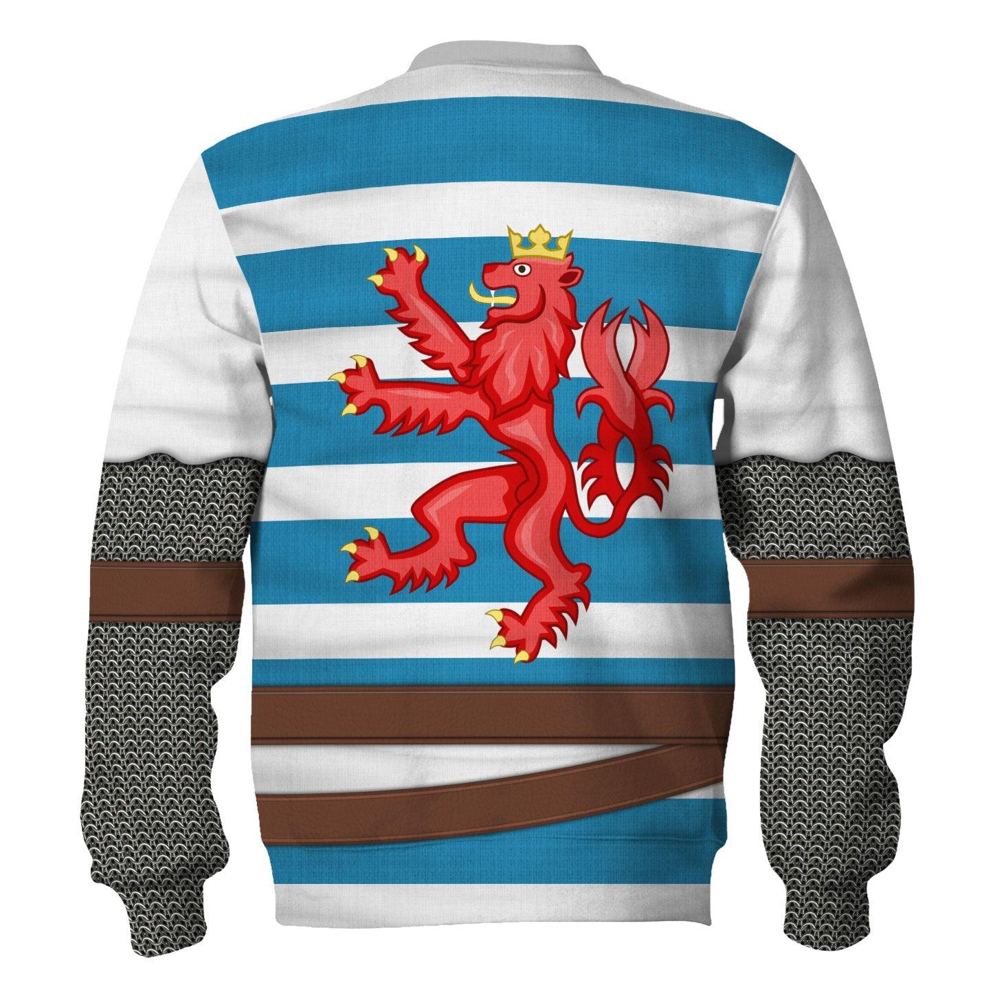 CustomsPig John of Bohemia Knight Costume Hoodie Sweatshirt T-Shirt Tracksuit - CustomsPig.com