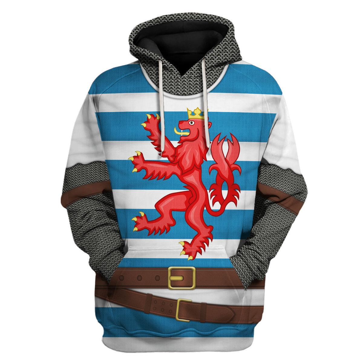 Gearhomie John of Bohemia Knight Costume Hoodie Sweatshirt T-Shirt Tracksuit - Gearhomie.com