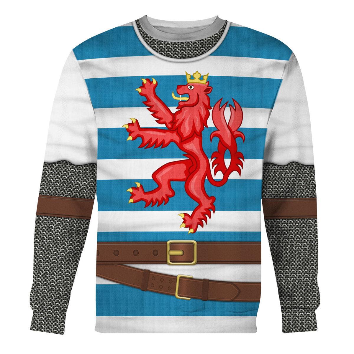 Gearhomie John of Bohemia Knight Costume Hoodie Sweatshirt T-Shirt Tracksuit - Gearhomie.com
