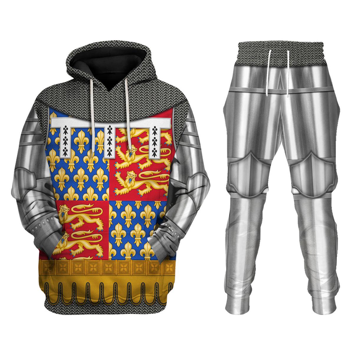 CustomsPig John of Gaunt, Duke of Lancaster Amour Knights Costume Hoodie Sweatshirt T-Shirt Tracksuit - CustomsPig.com