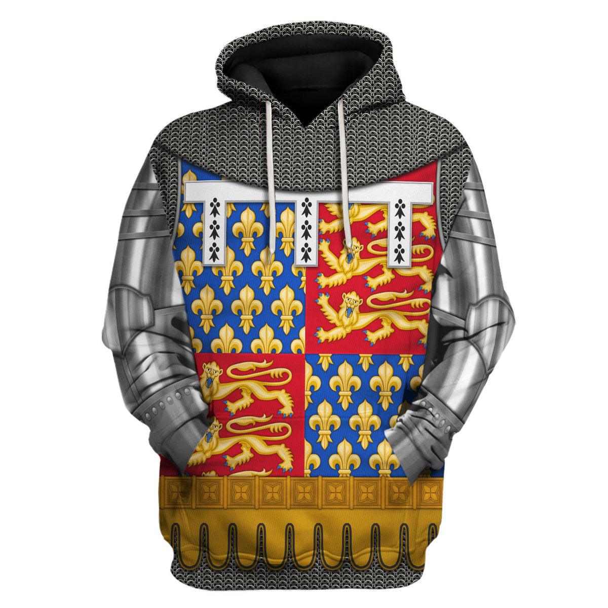 CustomsPig John of Gaunt, Duke of Lancaster Amour Knights Costume Hoodie Sweatshirt T-Shirt Tracksuit - CustomsPig.com