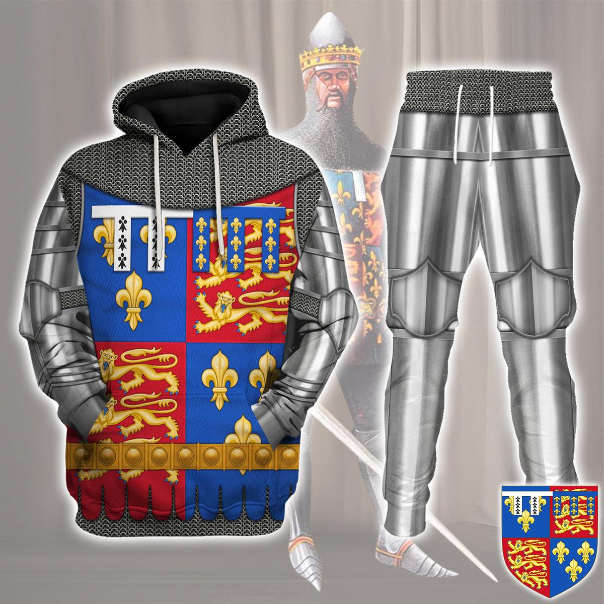 Gearhomie John of Lancaster, 1st Duke of Bedford Amour Knights Costume Hoodie Sweatshirt T-Shirt Tracksuit - Gearhomie.com
