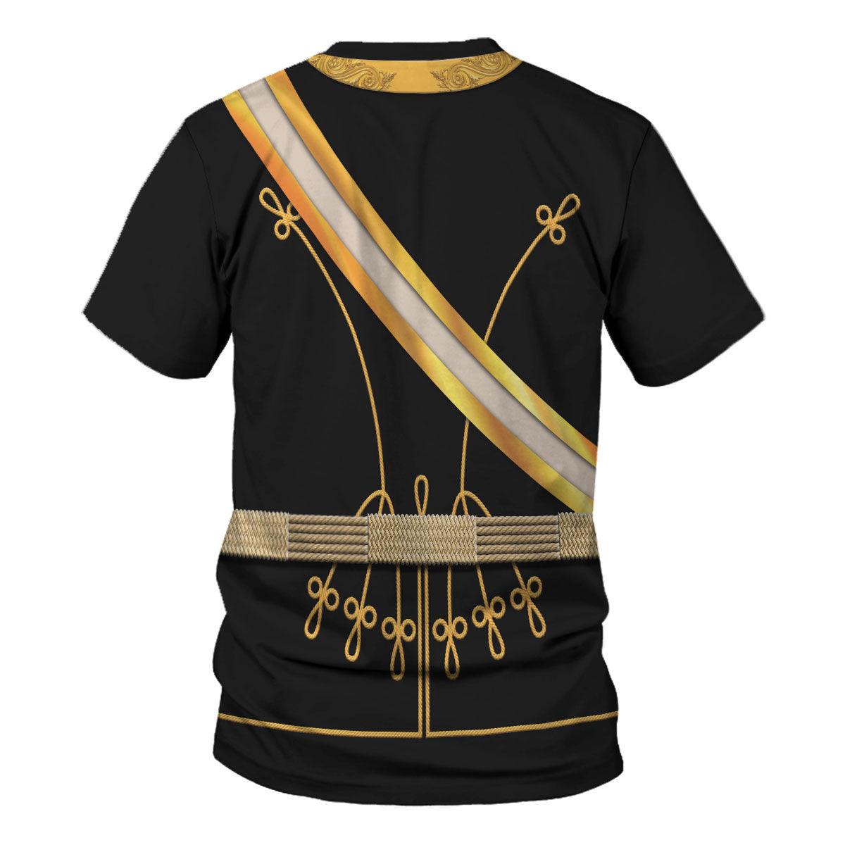 Gearhomie Kaiser Wilhelm I in a Hussar's Uniform German Emperor Costume Hoodie Sweatshirt T-Shirt Tracksuit - Gearhomie.com