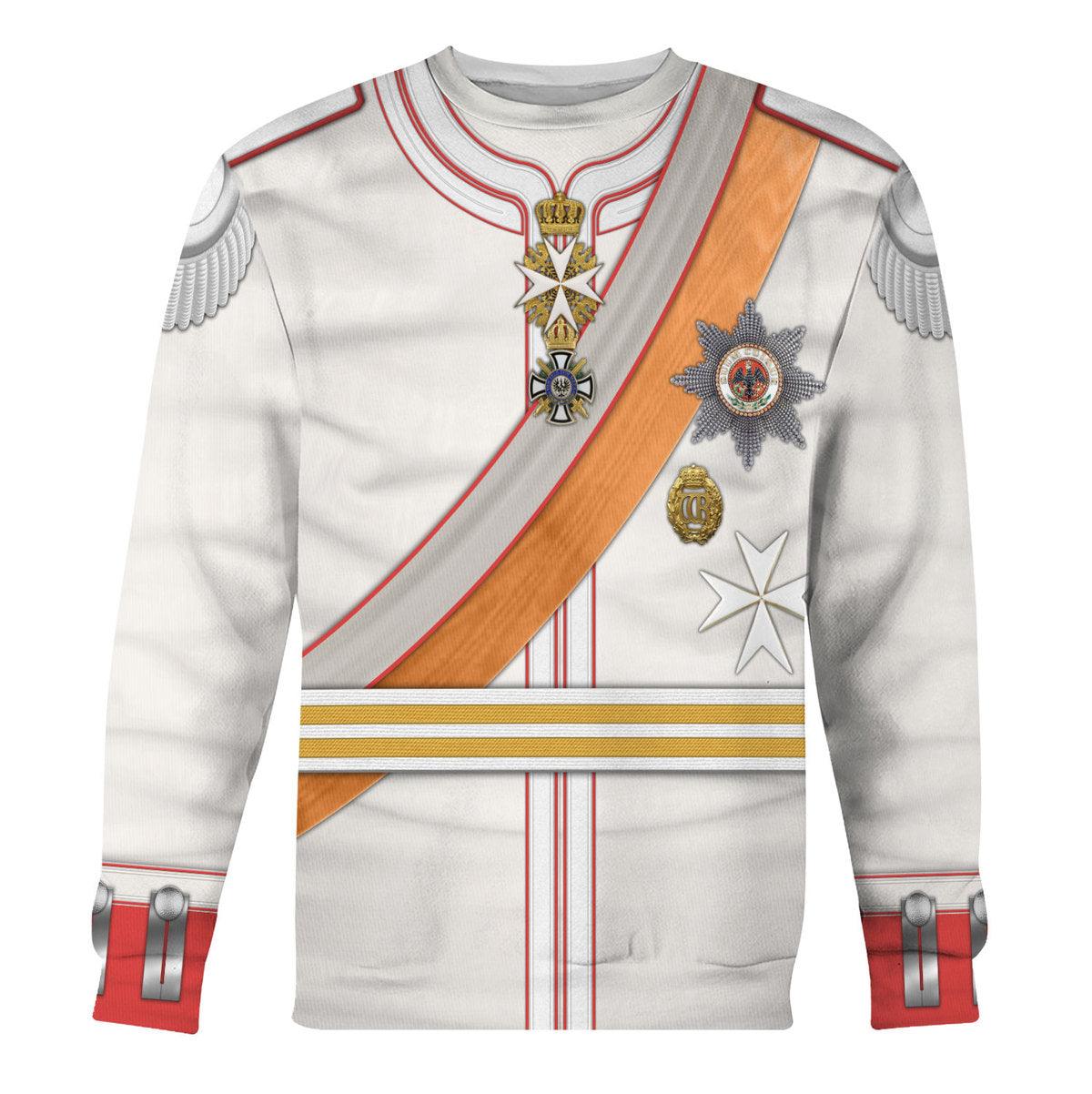 Gearhomie Kaiser Wilhelm II 1910 Uniform Costume Hoodie Sweatshirt T-Shirt Tracksuit - Gearhomie.com