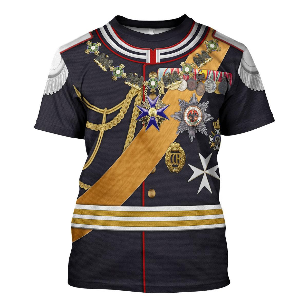 Gearhomie Kaiser Wilhelm II Gala Uniform with Degen German Empire Costume Hoodie Sweatshirt T-Shirt Tracksuit - Gearhomie.com