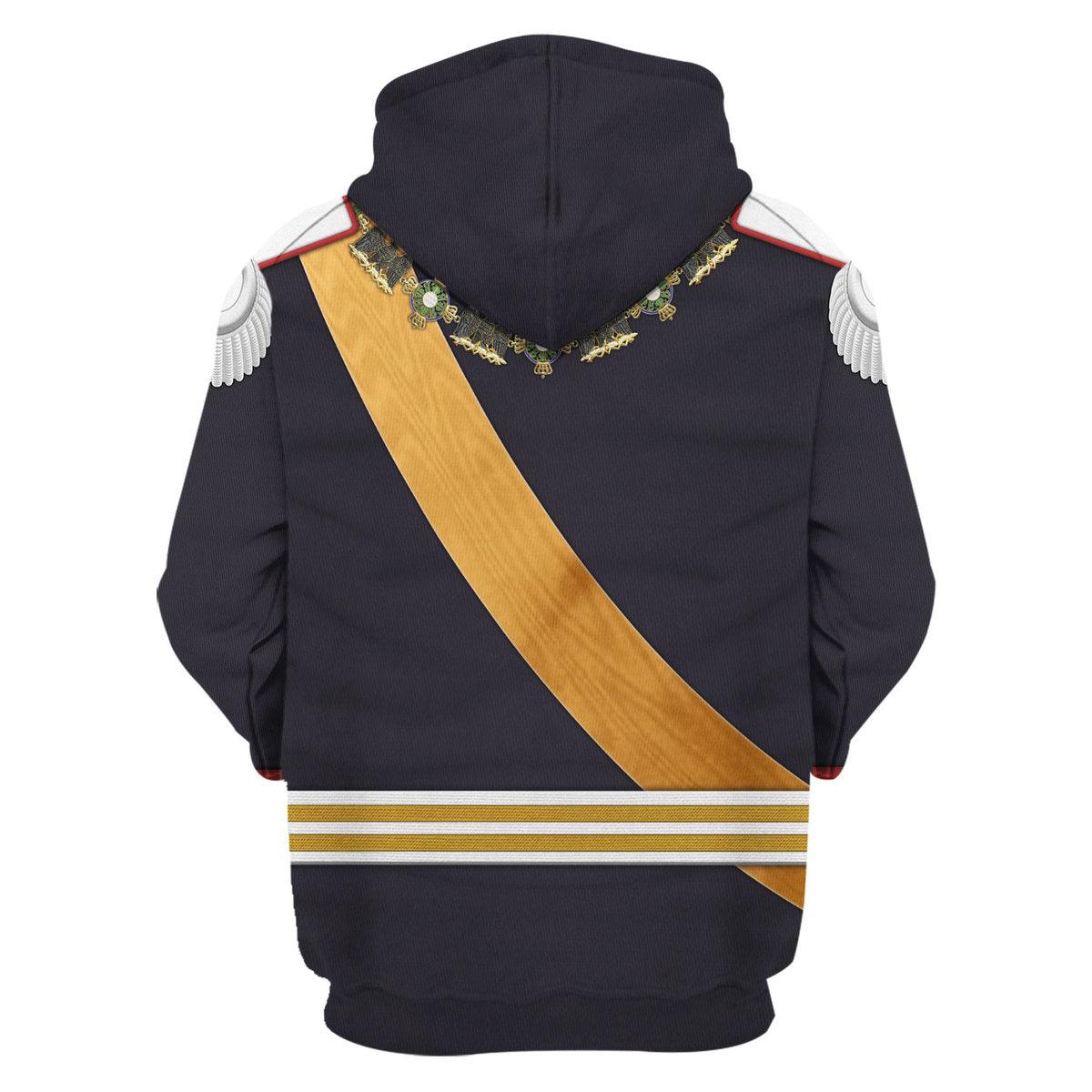 Gearhomie Kaiser Wilhelm II Gala Uniform with Degen German Empire Costume Hoodie Sweatshirt T-Shirt Tracksuit - Gearhomie.com