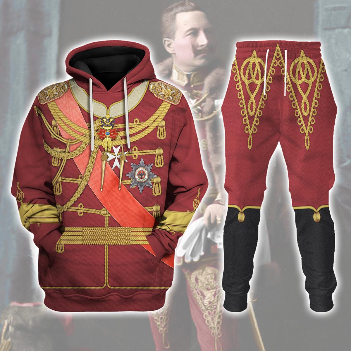 CustomsPig Kaiser Wilhelm II Uniform Austria-Hungary Costume Hoodie Sweatshirt T-Shirt Tracksuit - CustomsPig.com