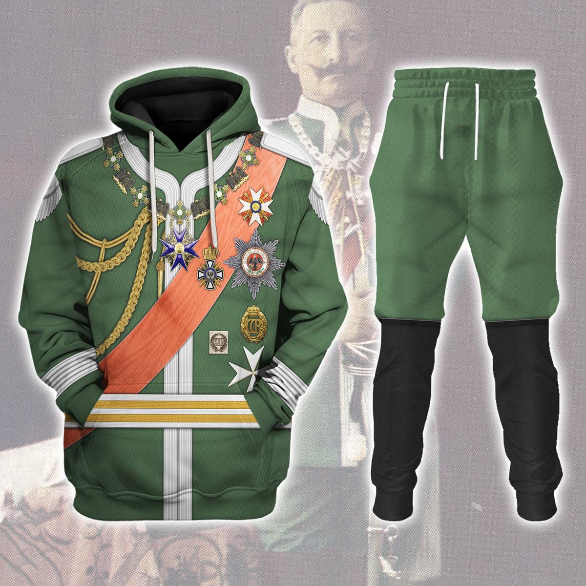 Gearhomie Kaiser Wilhelm II Uniform Dreifarbendruck Costume Hoodie Sweatshirt T-Shirt Tracksuit - Gearhomie.com