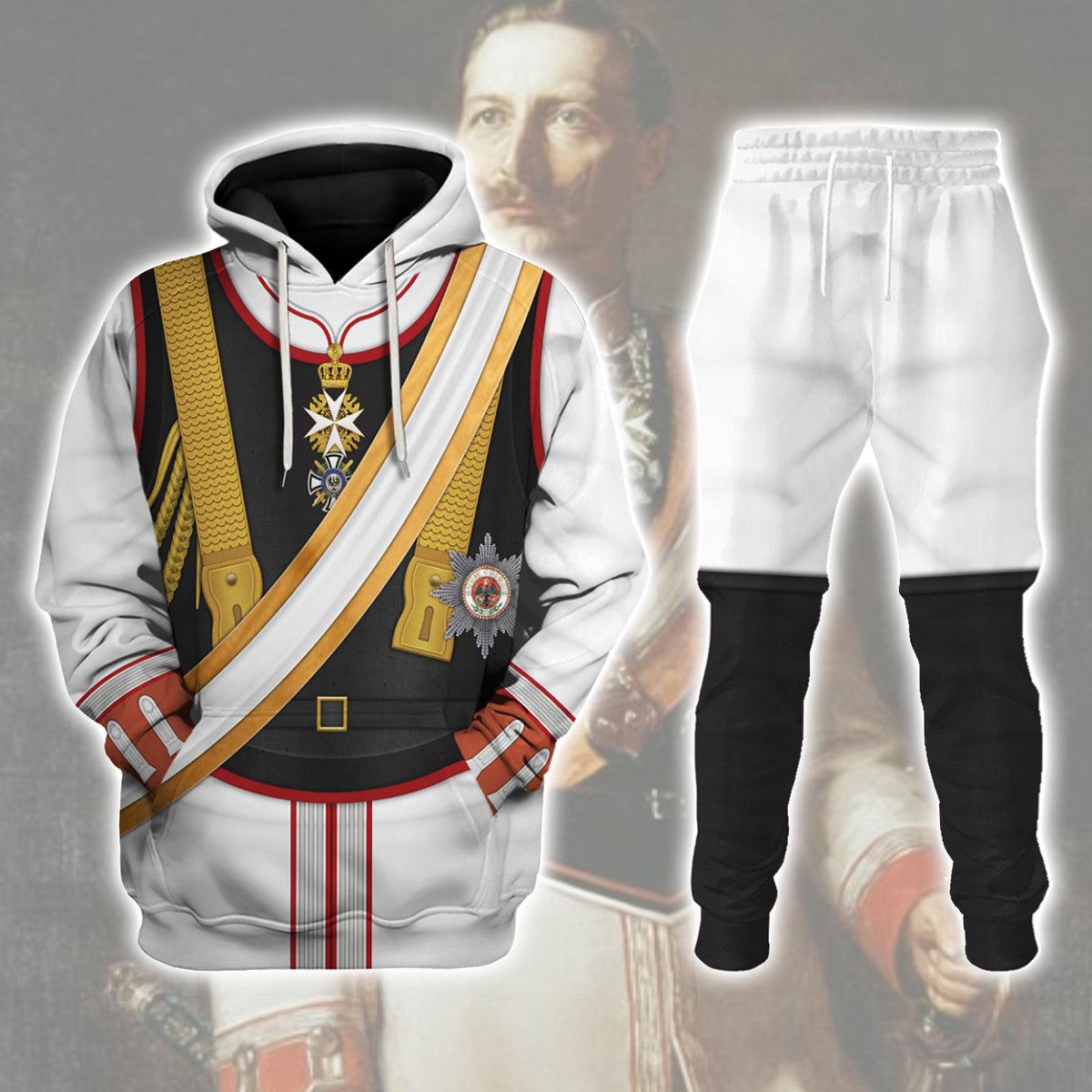 CustomsPig Kaiser Wilhelm II Uniform Garde du German Emperor Costume Hoodie Sweatshirt T-Shirt Tracksuit - CustomsPig.com