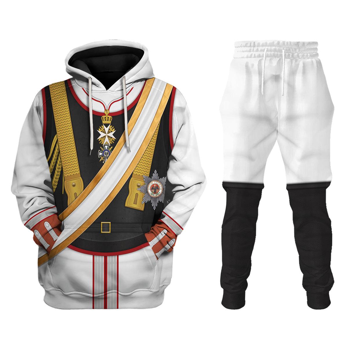 Gearhomie Kaiser Wilhelm II Uniform Garde du German Emperor Costume Hoodie Sweatshirt T-Shirt Tracksuit - Gearhomie.com