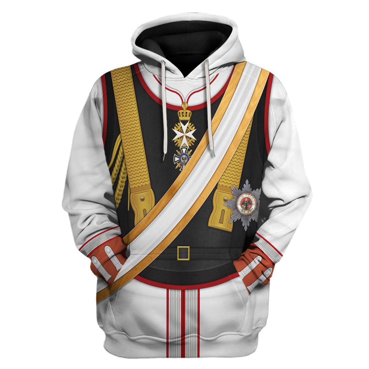 Gearhomie Kaiser Wilhelm II Uniform Garde du German Emperor Costume Hoodie Sweatshirt T-Shirt Tracksuit - Gearhomie.com