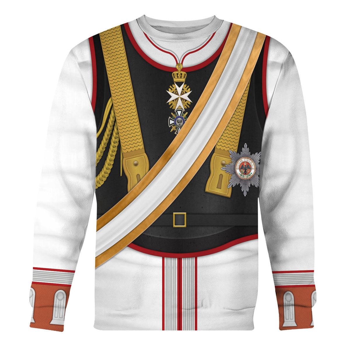 Gearhomie Kaiser Wilhelm II Uniform Garde du German Emperor Costume Hoodie Sweatshirt T-Shirt Tracksuit - Gearhomie.com