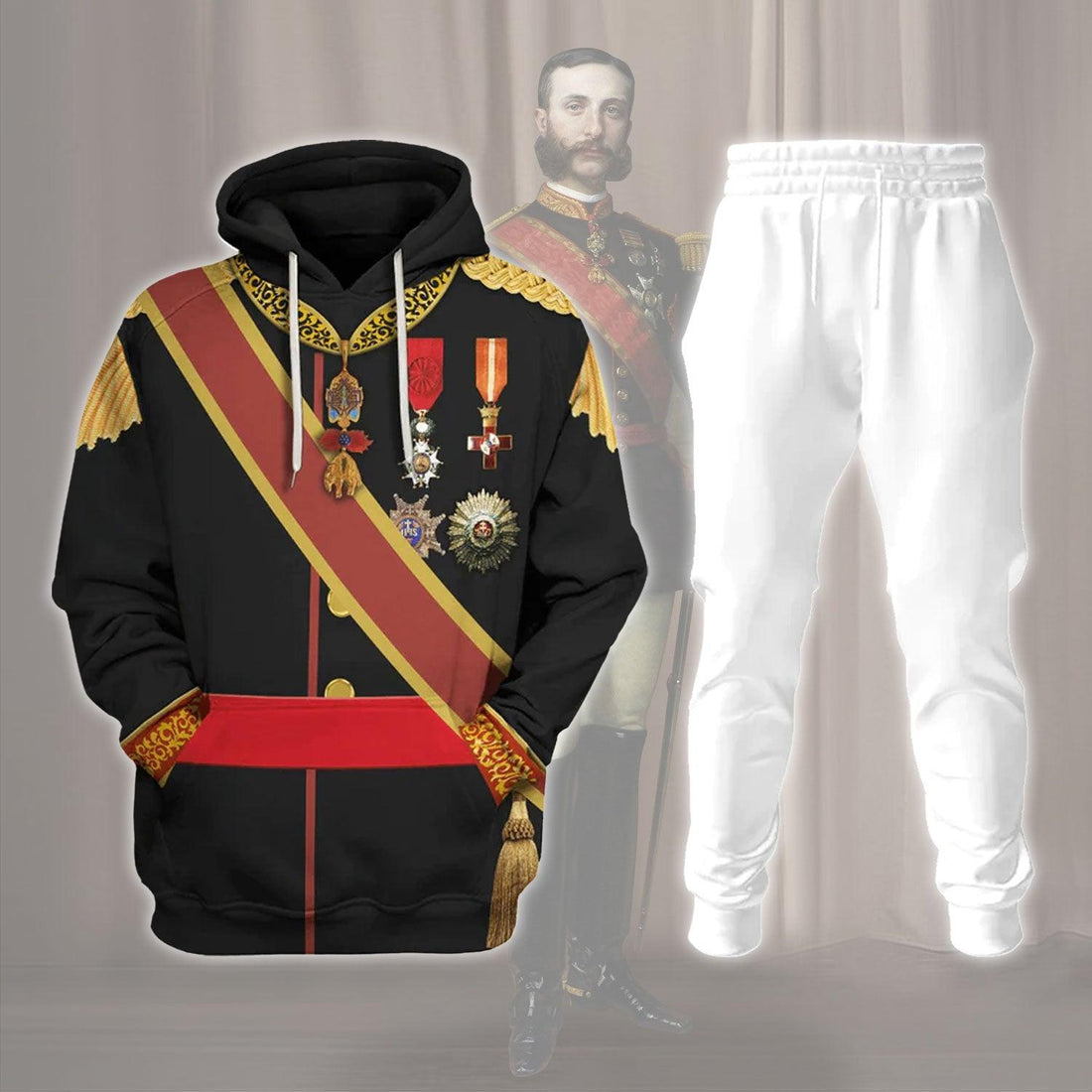 Gearhomie King Alfonso XII Of Spain Costume Hoodie Sweatshirt T-Shirt Tracksuit - Gearhomie.com