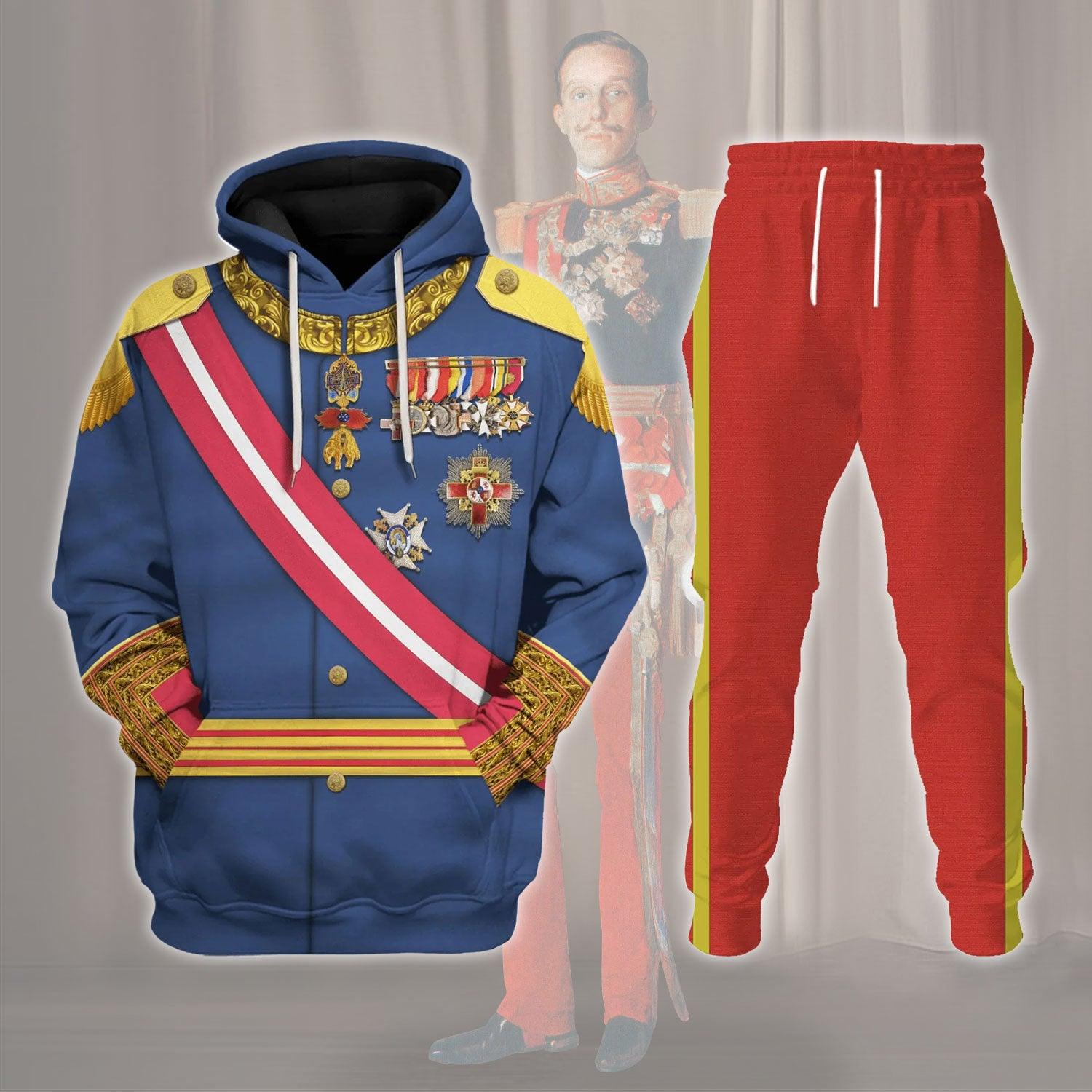 Gearhomie King Alfonso XIII King Of Spain Costume Hoodie Sweatshirt T-Shirt Tracksuit - Gearhomie.com