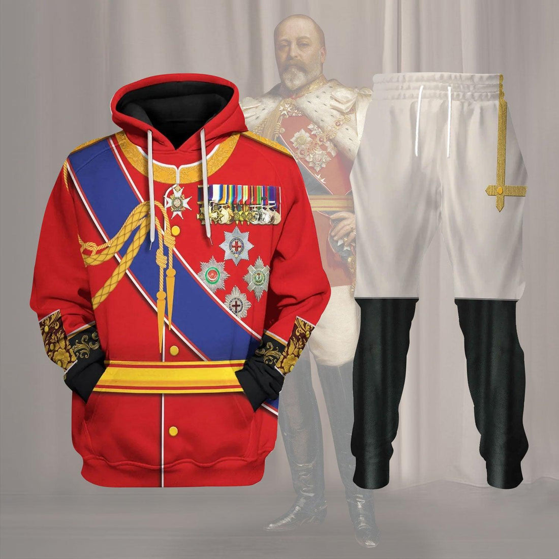 Gearhomie King Edward VII of the United Kingdom Costume Hoodie Sweatshirt T-Shirt Tracksuit - Gearhomie.com