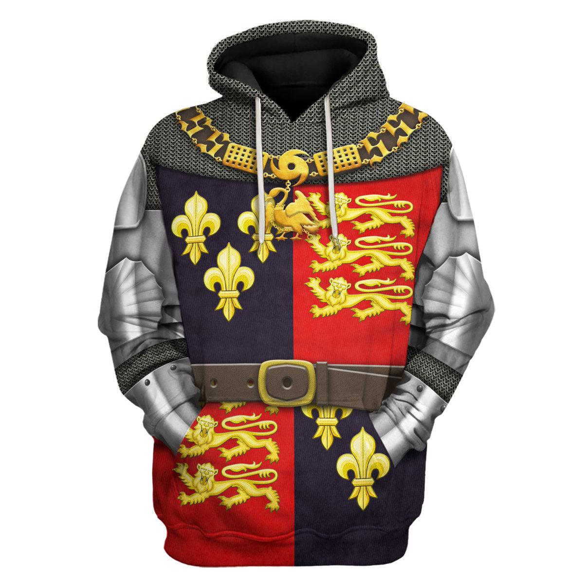 Gearhomie King Henry V-Battle of Agincourt Knights Costume Hoodie Sweatshirt T-Shirt Tracksuit - Gearhomie.com