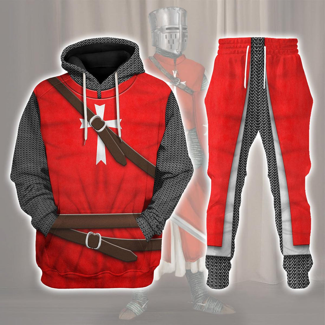 Gearhomie Knight Hospitaller of Saint John Costume Hoodie Sweatshirt T-Shirt Tracksuit - Gearhomie.com