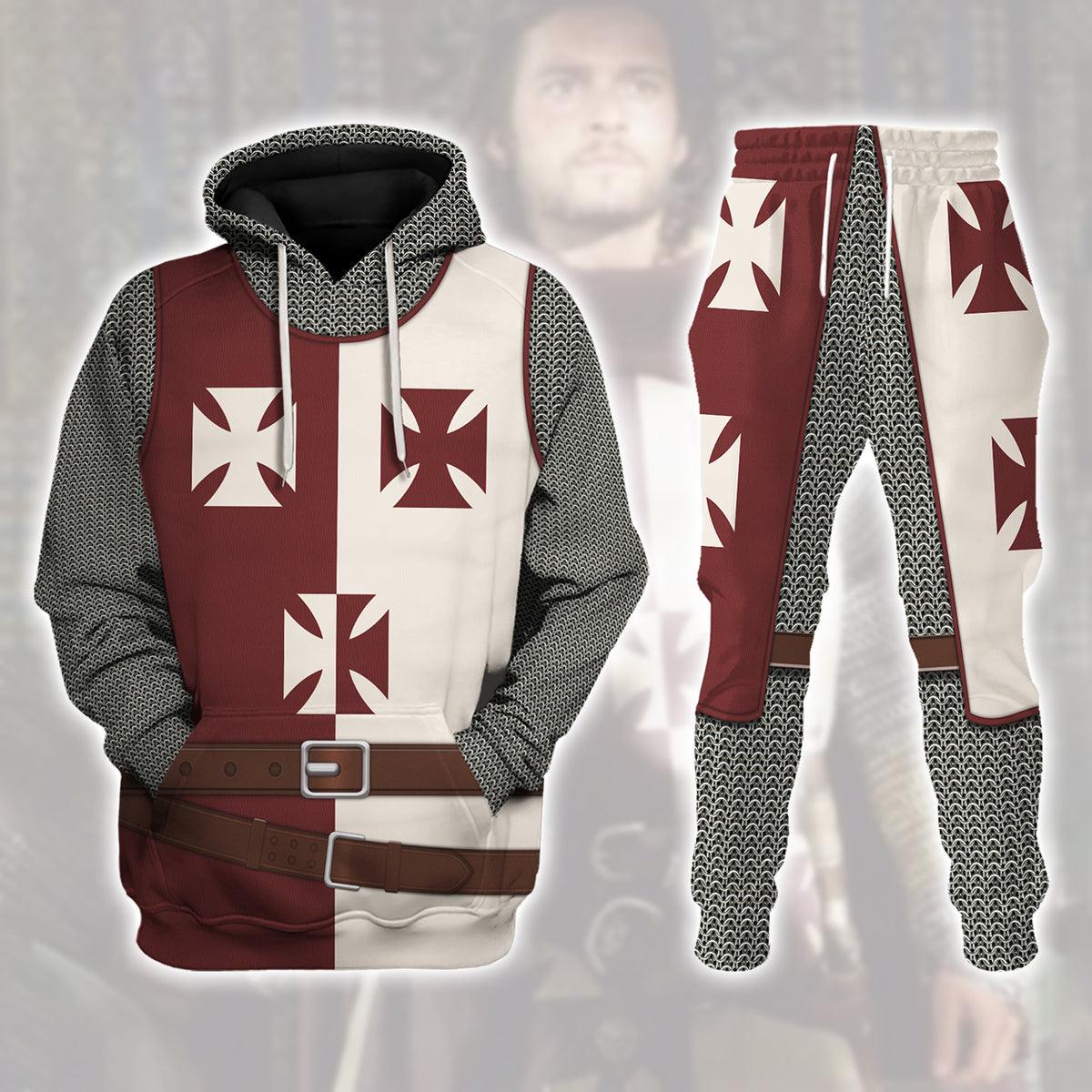 Gearhomie Knight Kingdom of Heaven Costume Hoodie Sweatshirt T-Shirt Tracksuit - Gearhomie.com