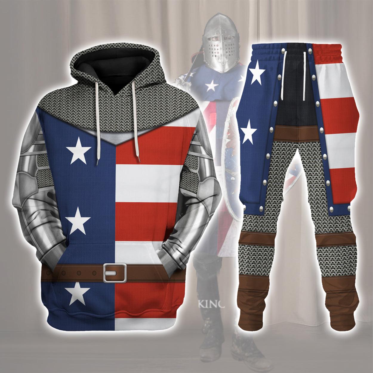 Gearhomie Knight Of U S A Costume Hoodie Sweatshirt T-Shirt Tracksuit - Gearhomie.com
