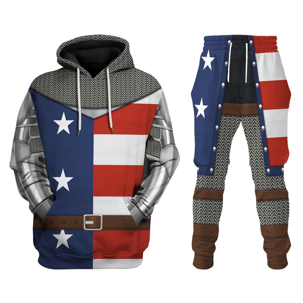 Gearhomie Knight Of U S A Costume Hoodie Sweatshirt T-Shirt Tracksuit - Gearhomie.com