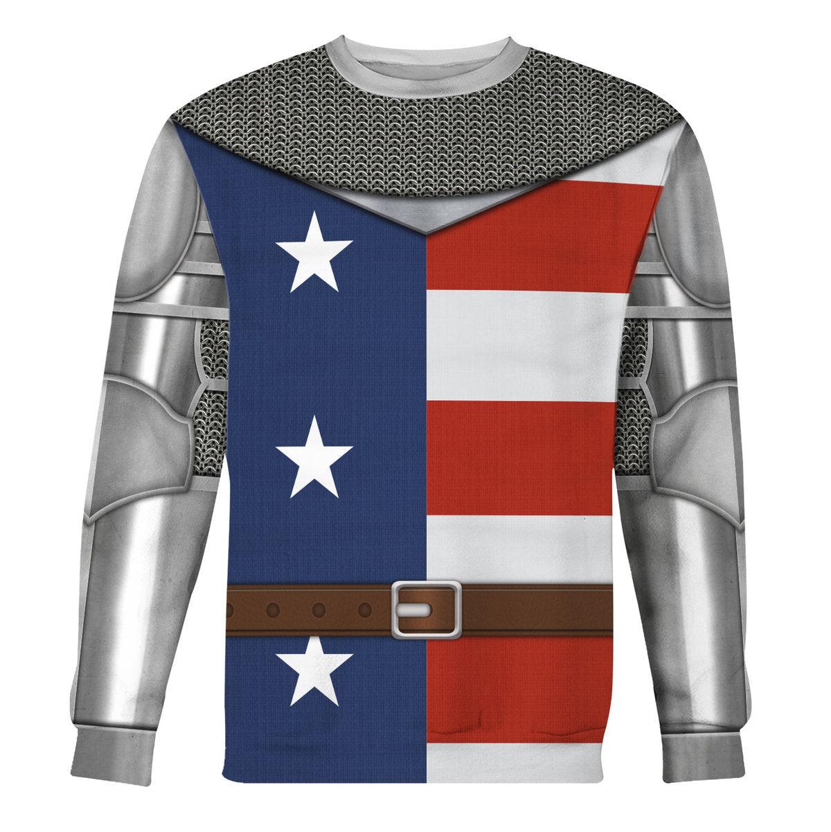 Gearhomie Knight Of U S A Costume Hoodie Sweatshirt T-Shirt Tracksuit - Gearhomie.com