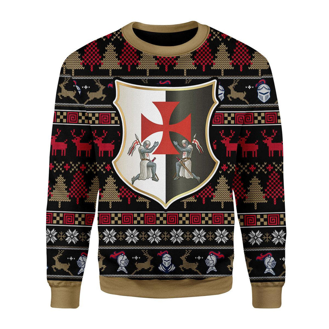 Gearhomie Knight Templar Christmas Ugly Sweater - Gearhomie.com