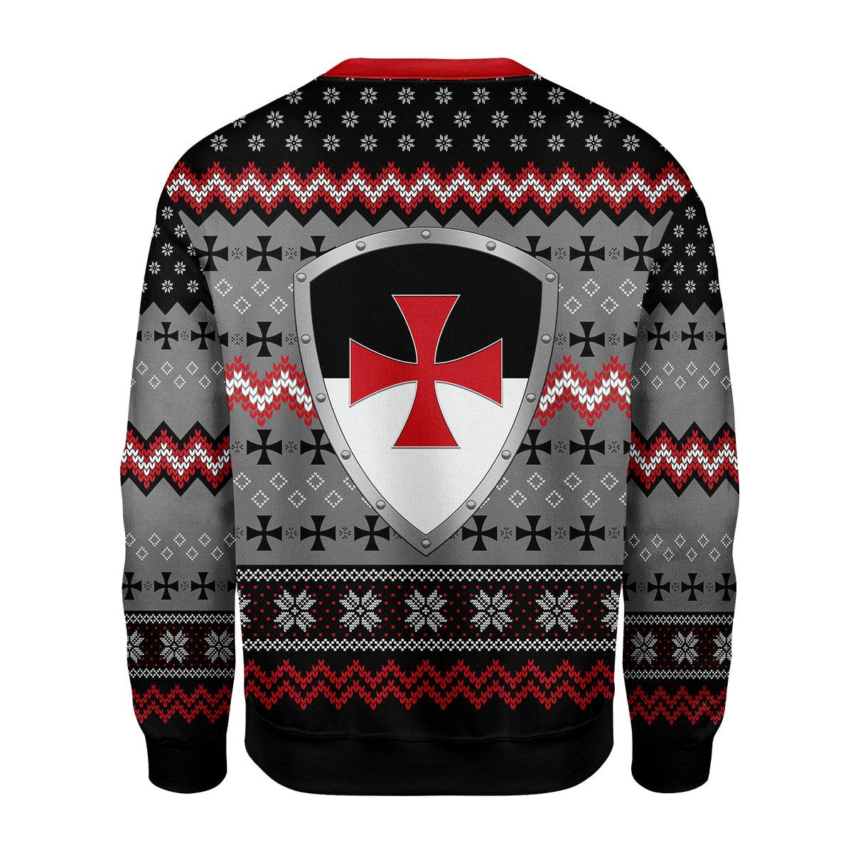 Gearhomie Knight Templar Christmas Ugly Sweater - Gearhomie.com