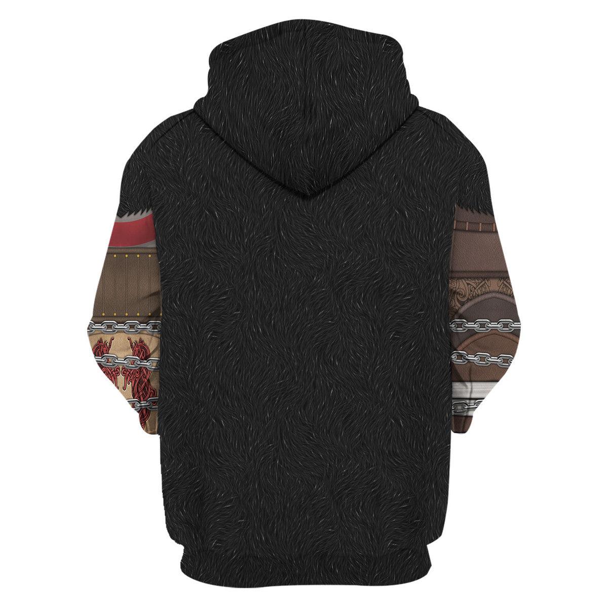 Gearhomie Kratos Costume Hoodie Sweatshirt T-Shirt Sweatpants - Gearhomie.com