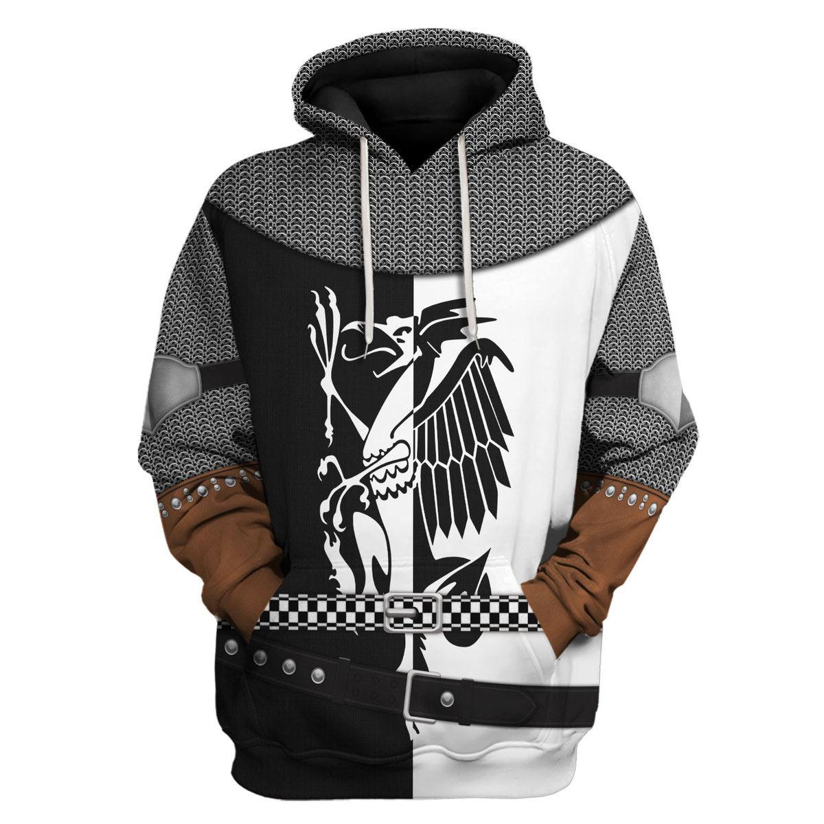 CustomsPig Lancelot Knight Costume Hoodie Sweatshirt T-Shirt Tracksuit