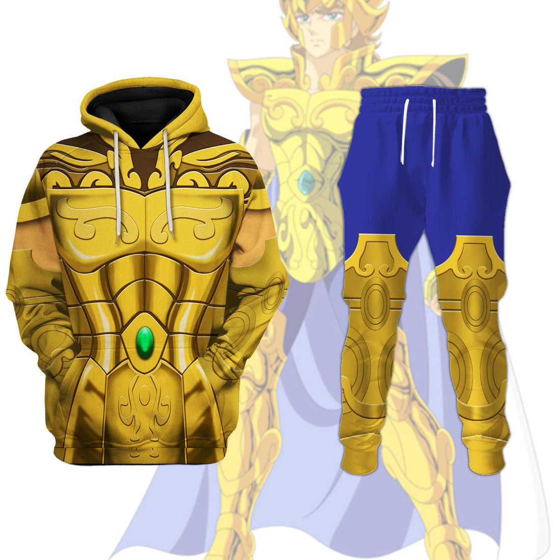 Gearhomie Leo Aiolia Saint Seiya Costume Hoodie Sweatshirt T-Shirt Tracksuit - DucG