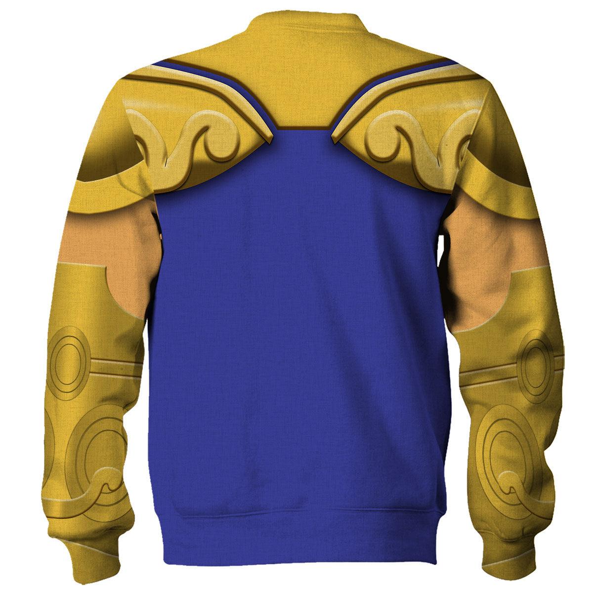 CustomsPig Leo Aiolia Saint Seiya Costume Hoodie Sweatshirt T-Shirt Tracksuit - DucG