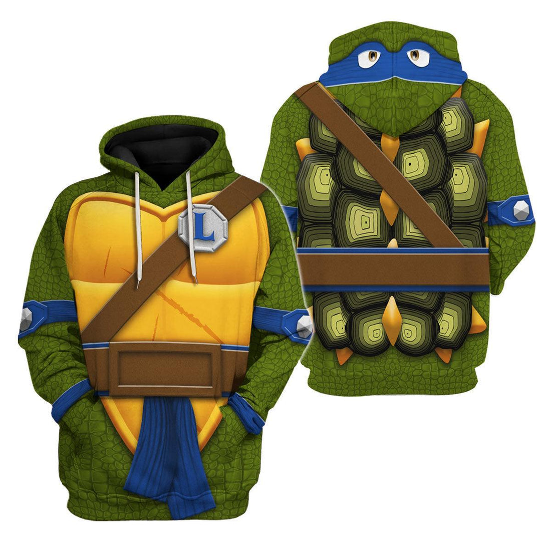 Gearhomie Leonardo TMNT Costume Hoodie Sweatshirt T-Shirt Sweatpants - Gearhomie.com