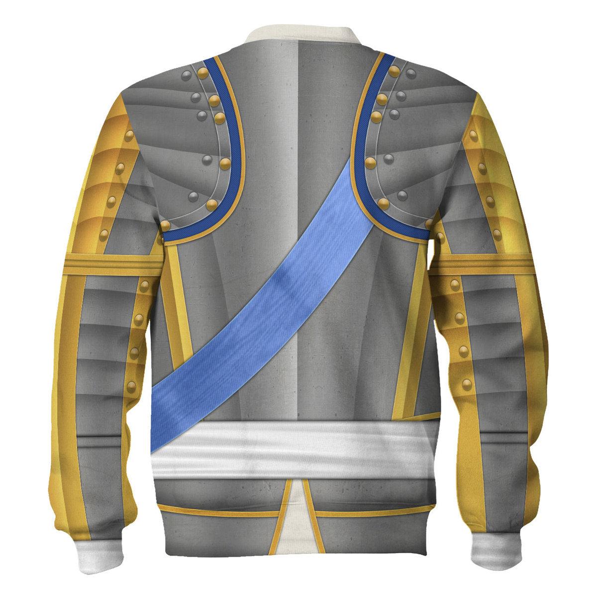 Gearhomie Louis Louis XV of France Armour Costume All Over Print Hoodie Sweatshirt T-Shirt Tracksuit - Gearhomie.com