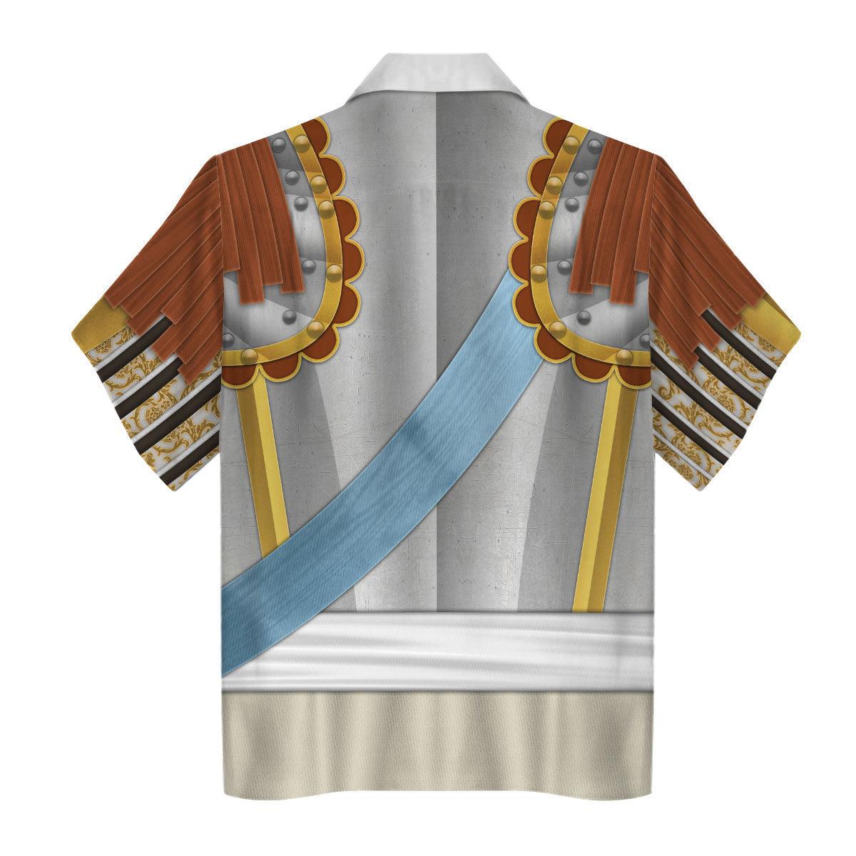 CustomsPig Louis XIV of France Armour Costume All Over Print Hoodie Sweatshirt T-Shirt Tracksuit - CustomsPig.com