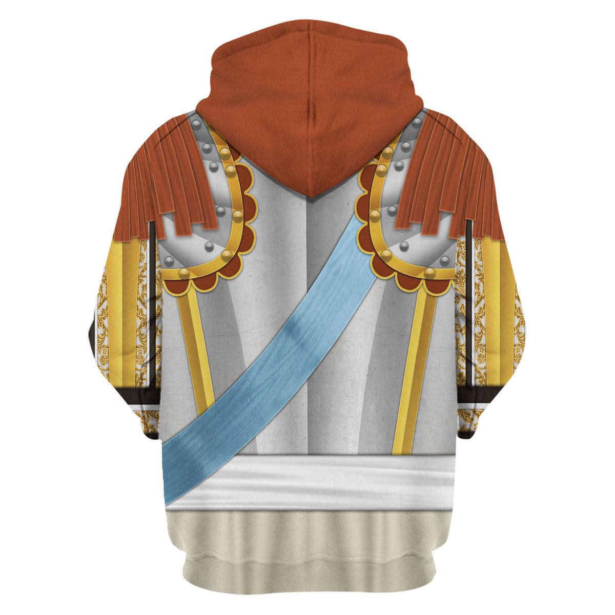 Gearhomie Louis XIV of France Armour Costume All Over Print Hoodie Sweatshirt T-Shirt Tracksuit - Gearhomie.com