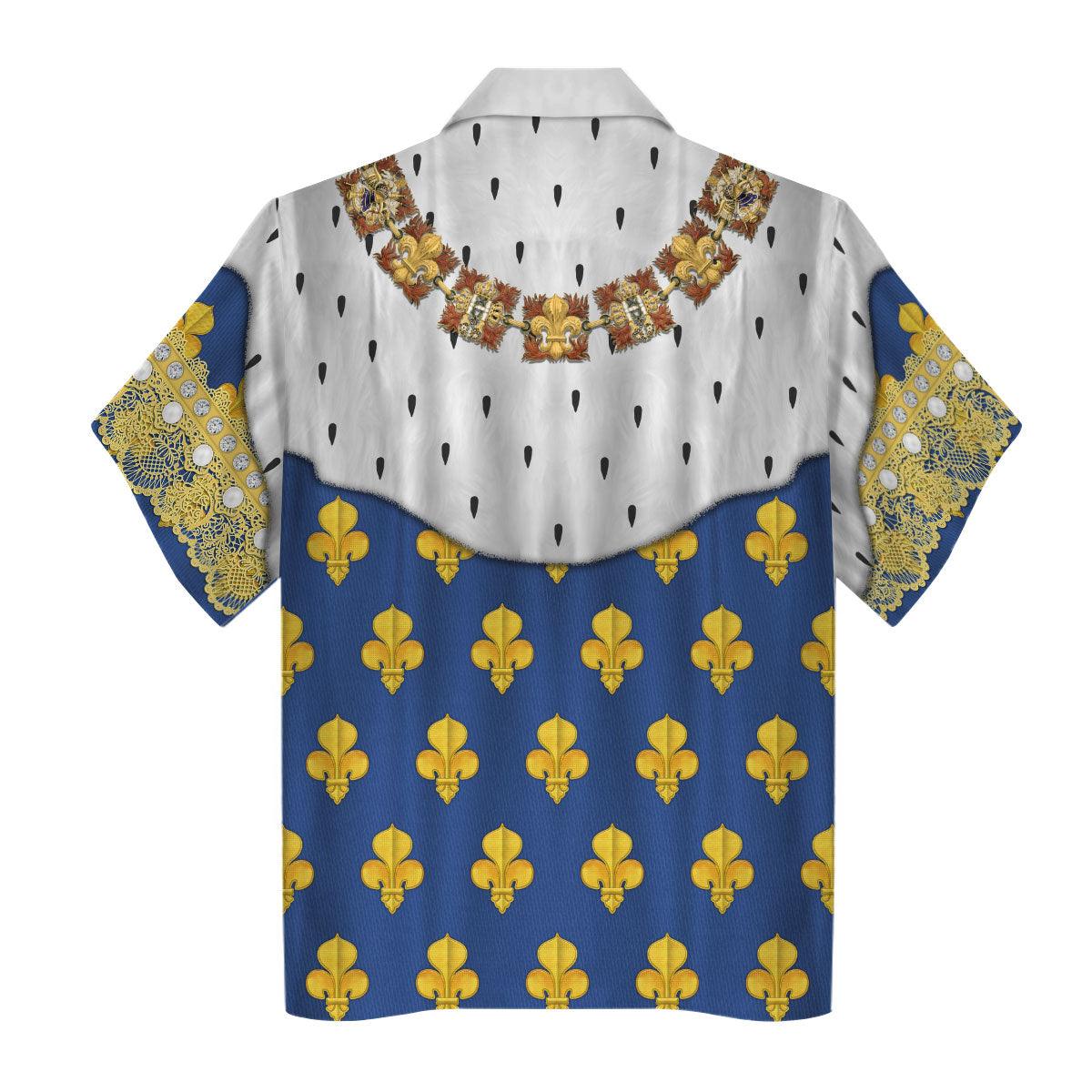 Gearhomie Louis XIV of France in Coronation Robes Costume All Over Print Hoodie Sweatshirt T-Shirt Tracksuit - Gearhomie.com