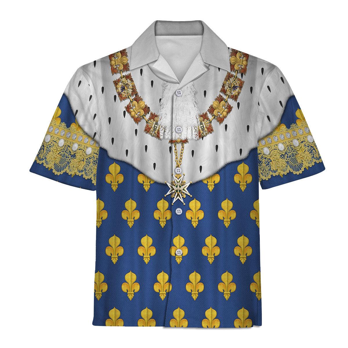 Gearhomie Louis XIV of France in Coronation Robes Costume All Over Print Hoodie Sweatshirt T-Shirt Tracksuit - Gearhomie.com