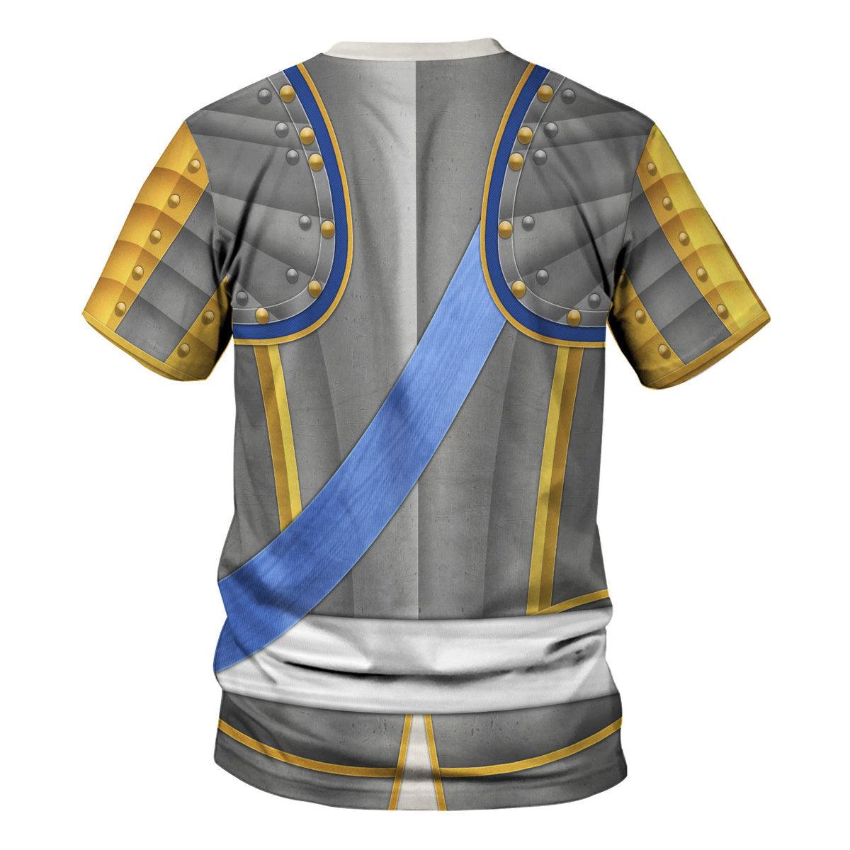 Gearhomie Louis XV of France Armour Costume All Over Print Hoodie Sweatshirt T-Shirt Tracksuit - Gearhomie.com