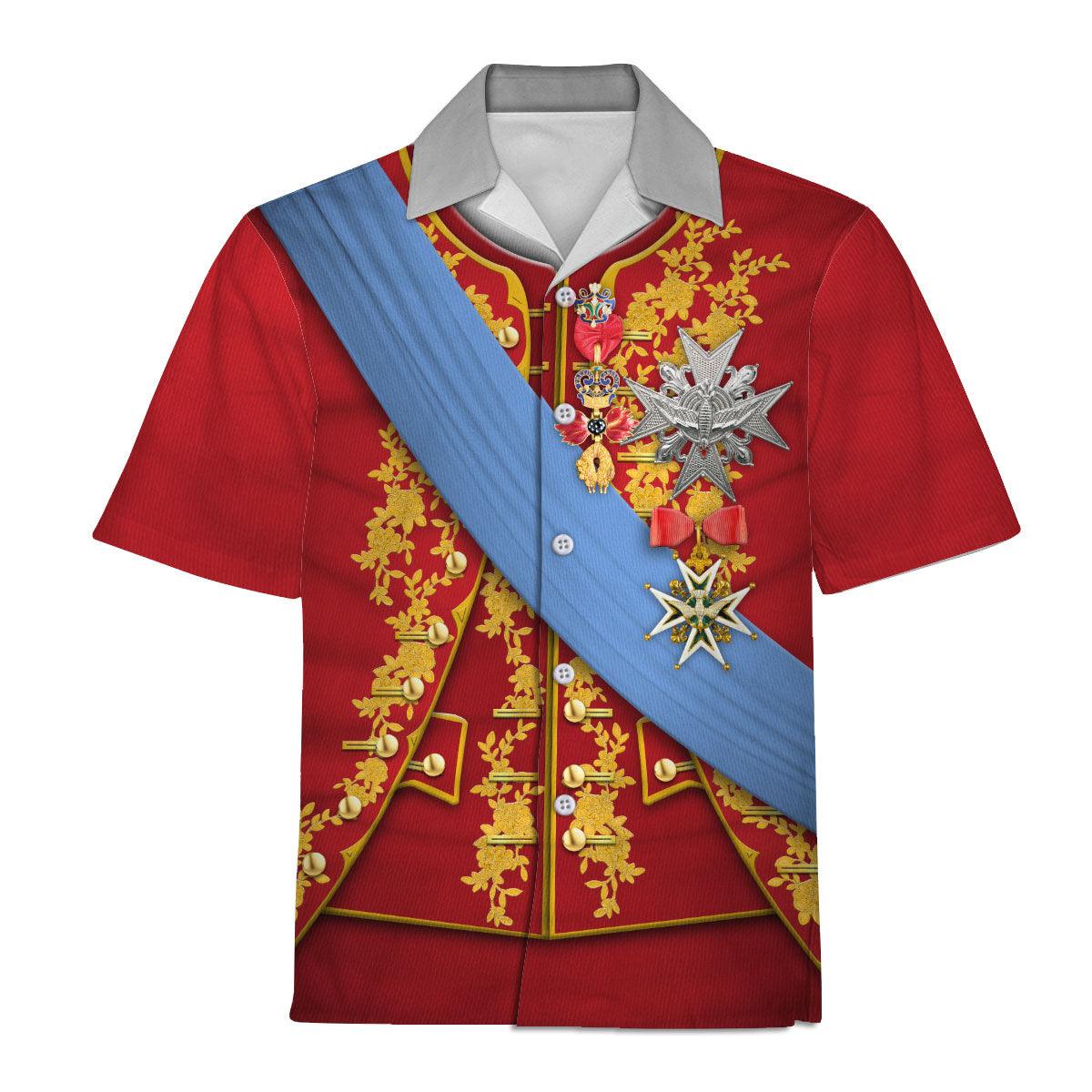 Gearhomie Louis XV of France Uniform All Over Print Hoodie Sweatshirt T-Shirt Tracksuit - Gearhomie.com
