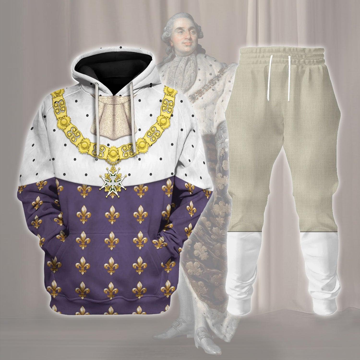 Gearhomie Louis XVI King Of France Costume Hoodie Sweatshirt T-Shirt Tracksuit - Gearhomie.com