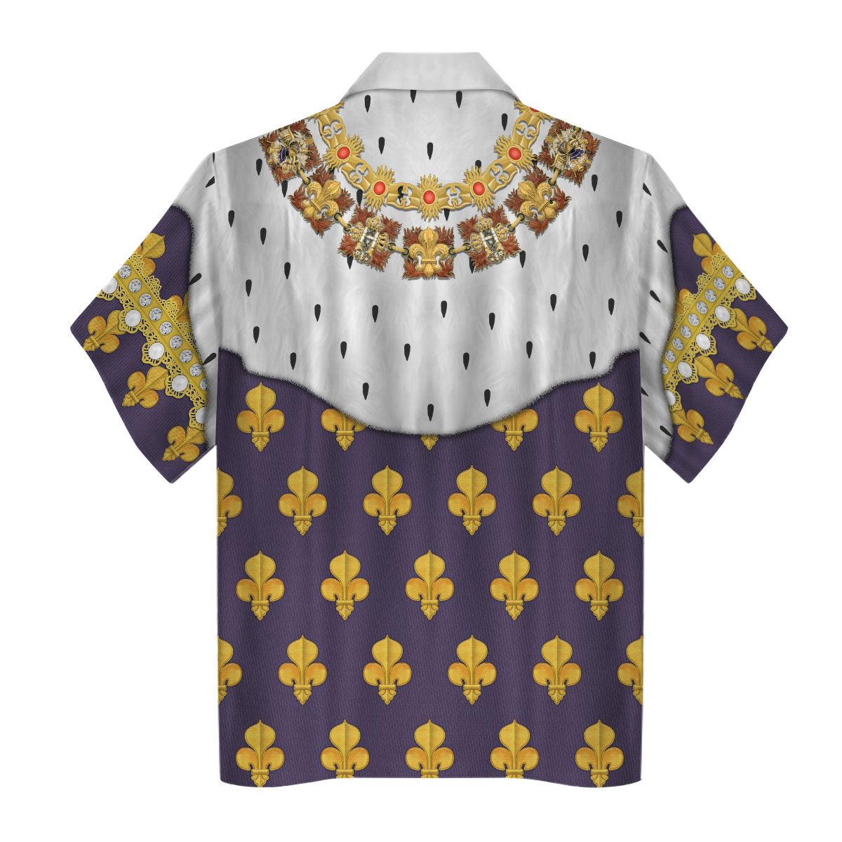 Gearhomie Louis XVI of France in Coronation Robes Costume All Over Print Hoodie Sweatshirt T-Shirt Tracksuit - Gearhomie.com