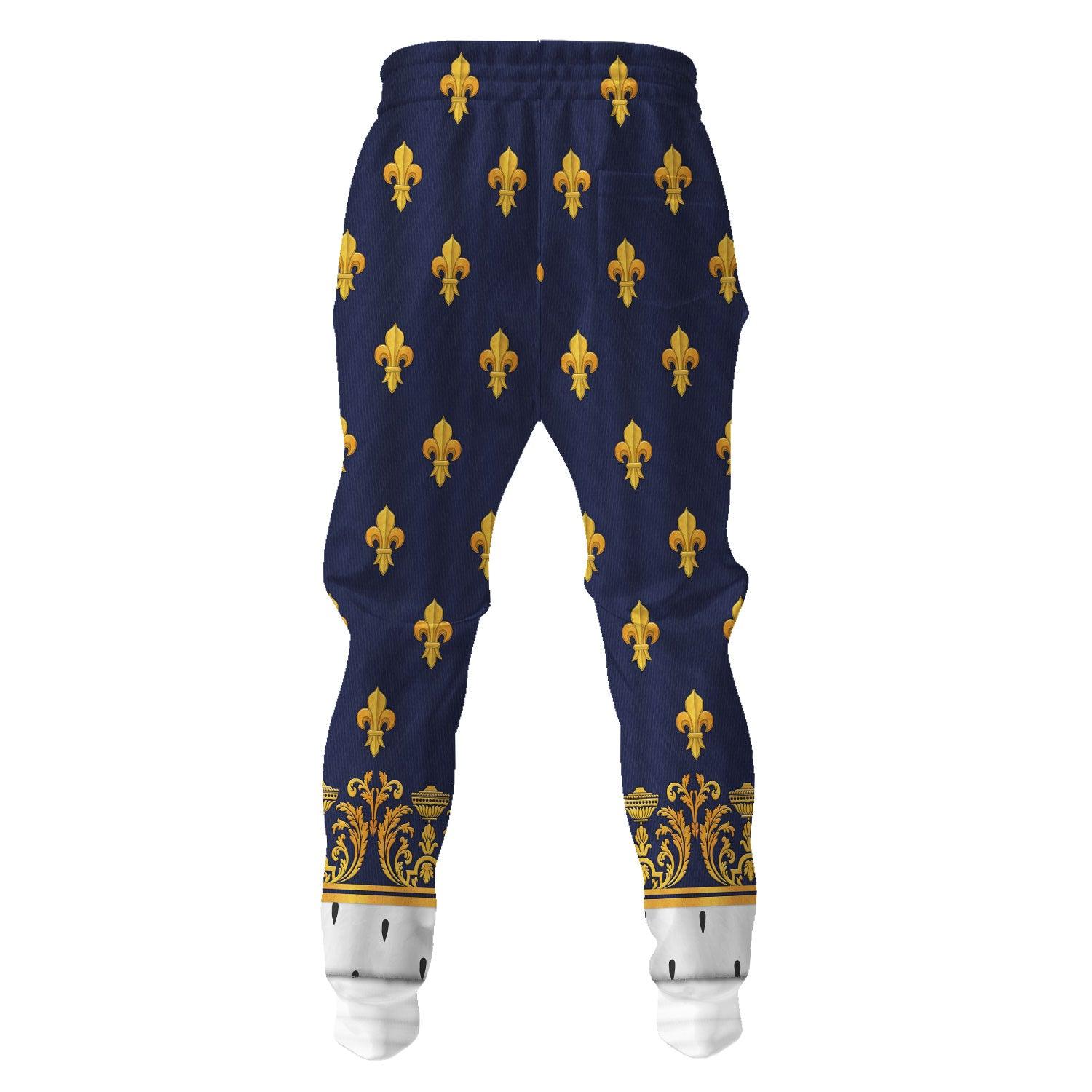 Gearhomie Louis XVIII of France in Coronation Robes Costume All Over Print Hoodie Sweatshirt T-Shirt Tracksuit - Gearhomie.com